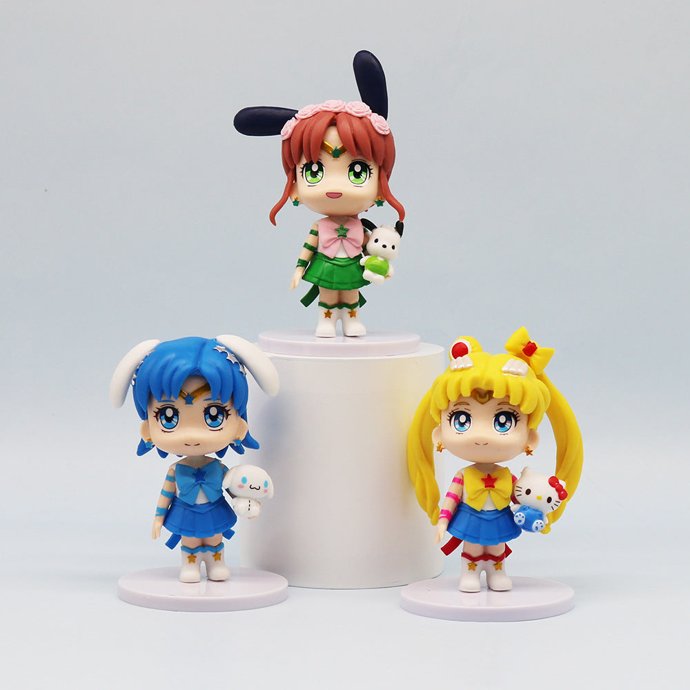 Sailor Moon X Sanrio Cute Ornament 6pcs