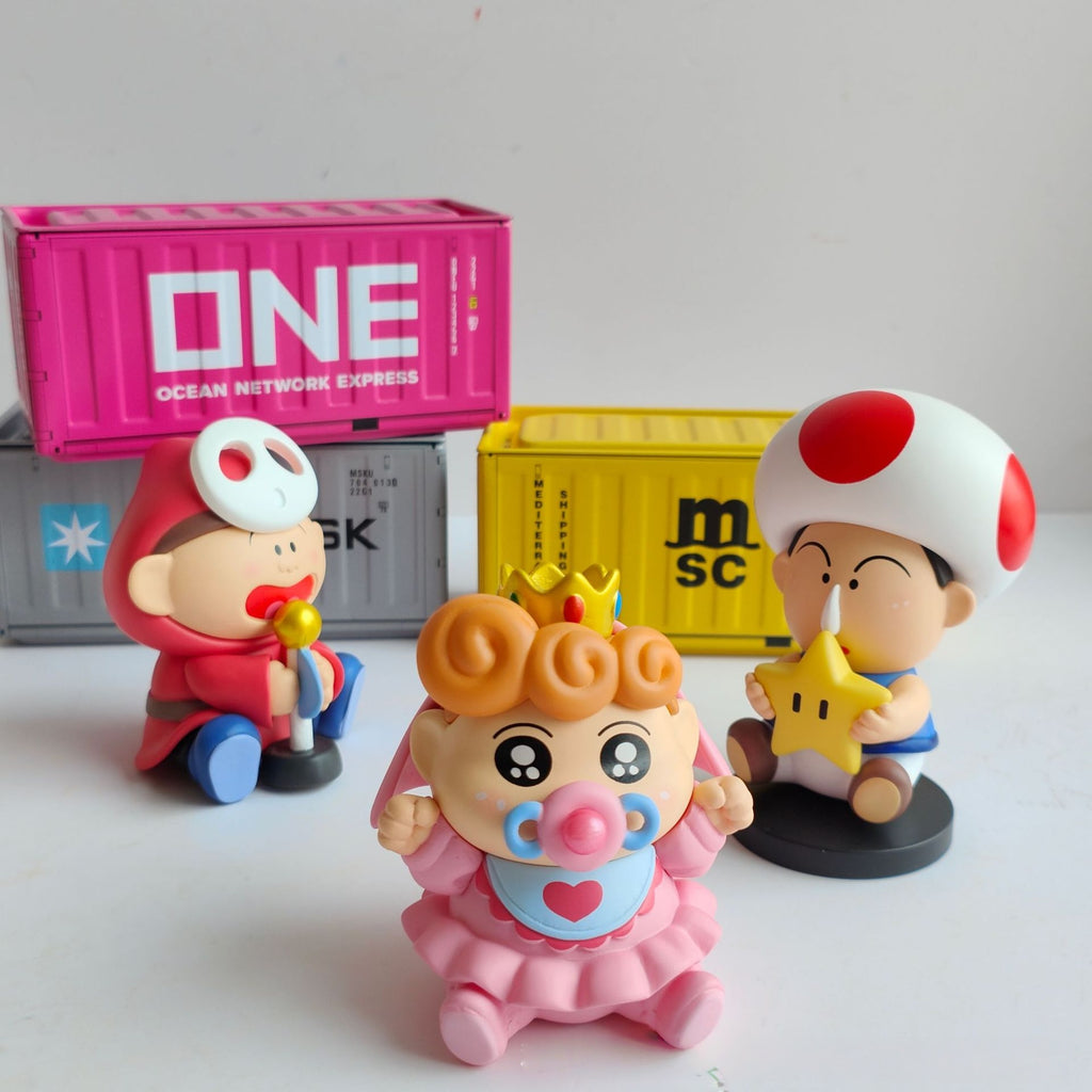 Crayon Shin-chan Cos Super Mario Cute Ornaments 6pcs
