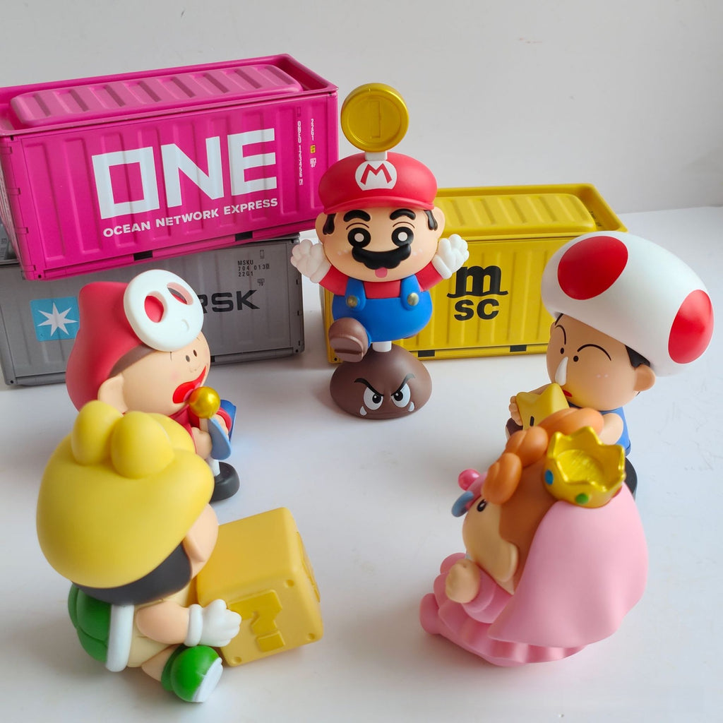 Crayon Shin-chan Cos Super Mario Cute Ornaments 6pcs