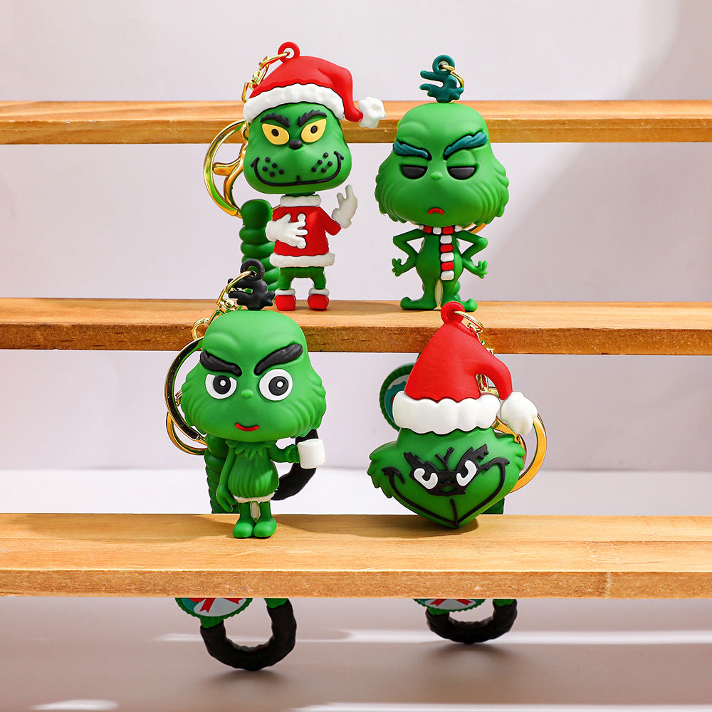 2025 New The Grinch Cute Keychain Set 4pcs