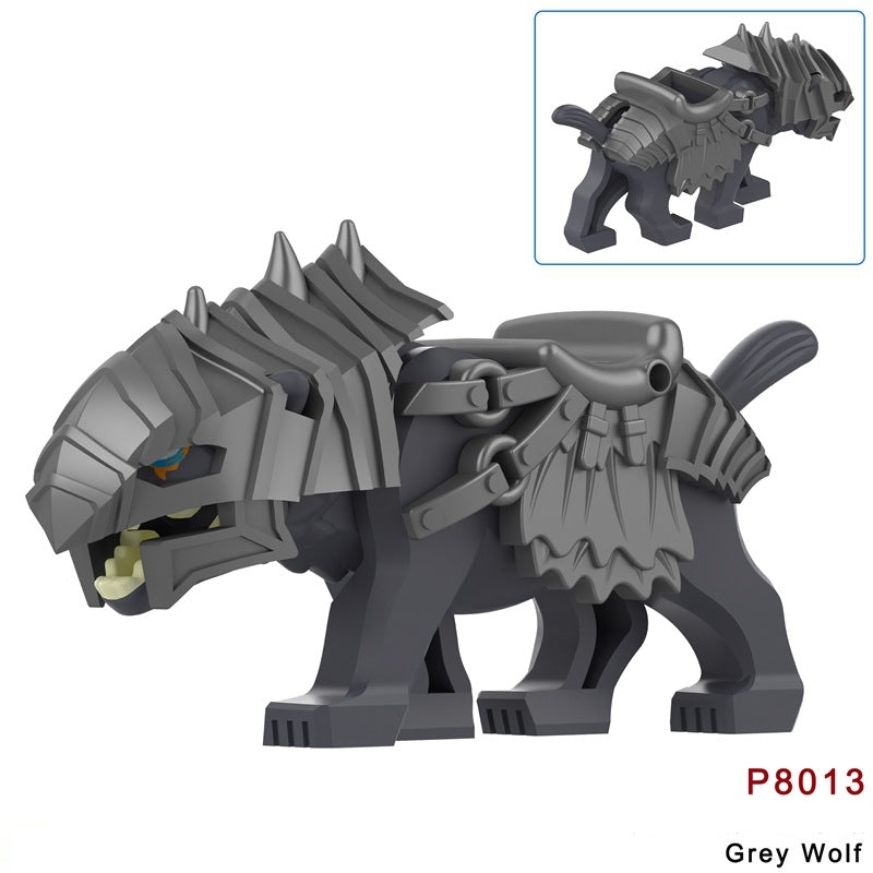 2025 New The Lord of the Rings Wolf Figure Building Blocks