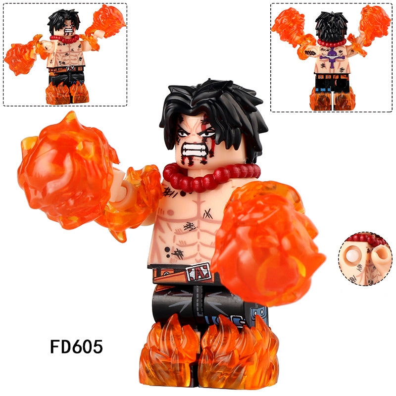 2025 New One Piece Ace Figure Building Blocks(Buy 1 Free 1)