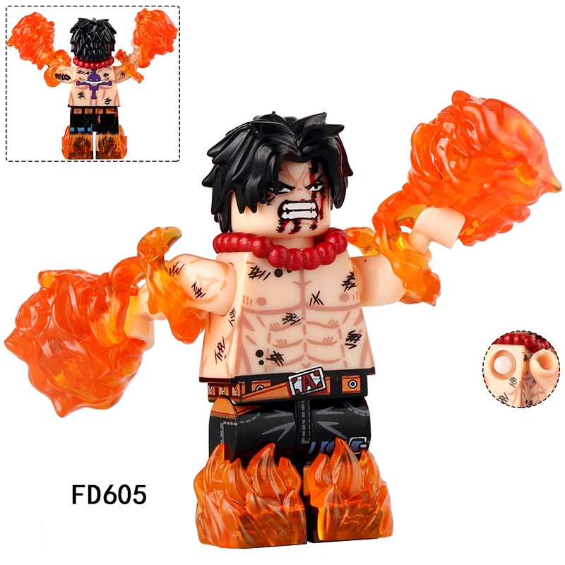 2025 New One Piece Ace Figure Building Blocks(Buy 1 Free 1)