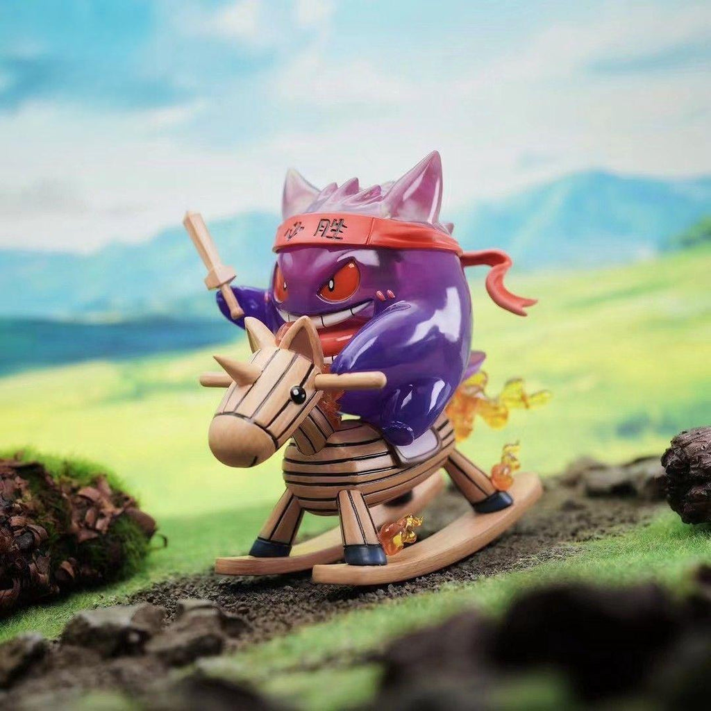 Pokemon Psyduck & Gengar Rocking Horse Cute Figure