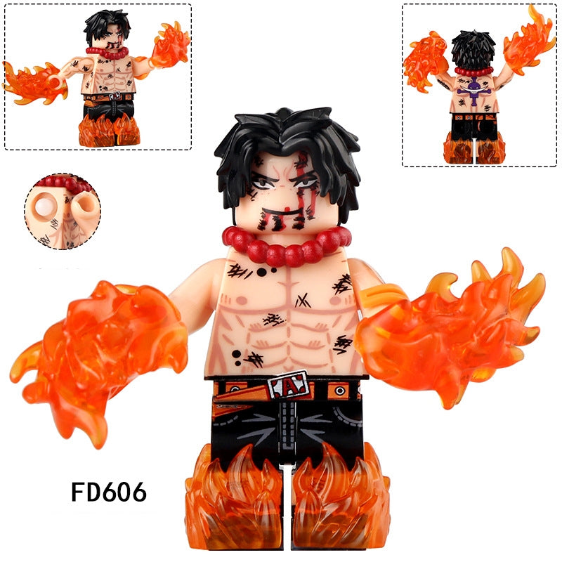2025 New One Piece Ace Figure Building Blocks(Buy 1 Free 1)