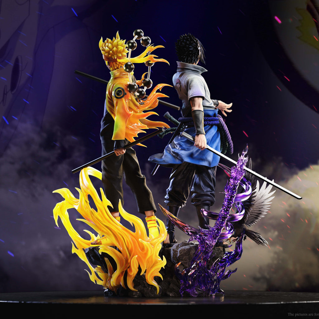 Naruto Uzumaki Naruto & Uchiha Sasuke Classic Scene Statue