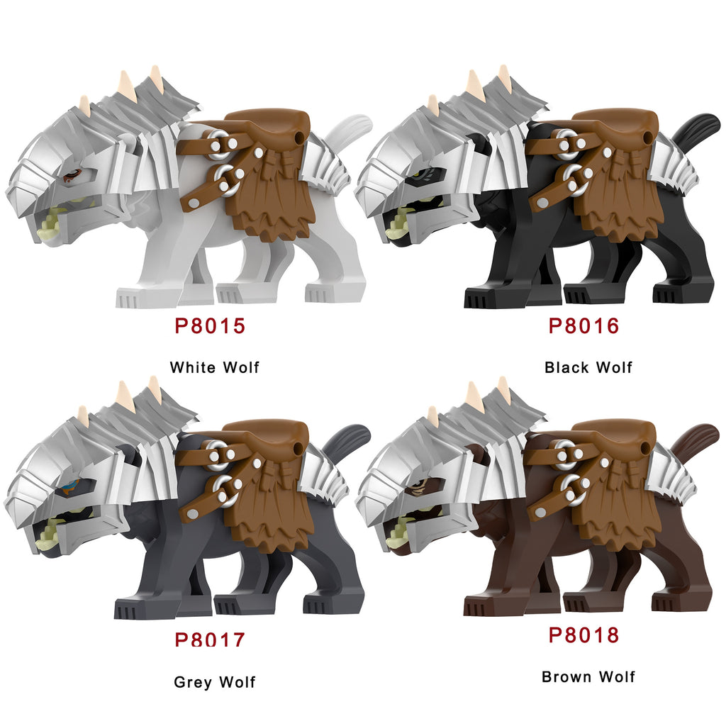 2025 New The Lord of the Rings Wolf Figure Building Blocks