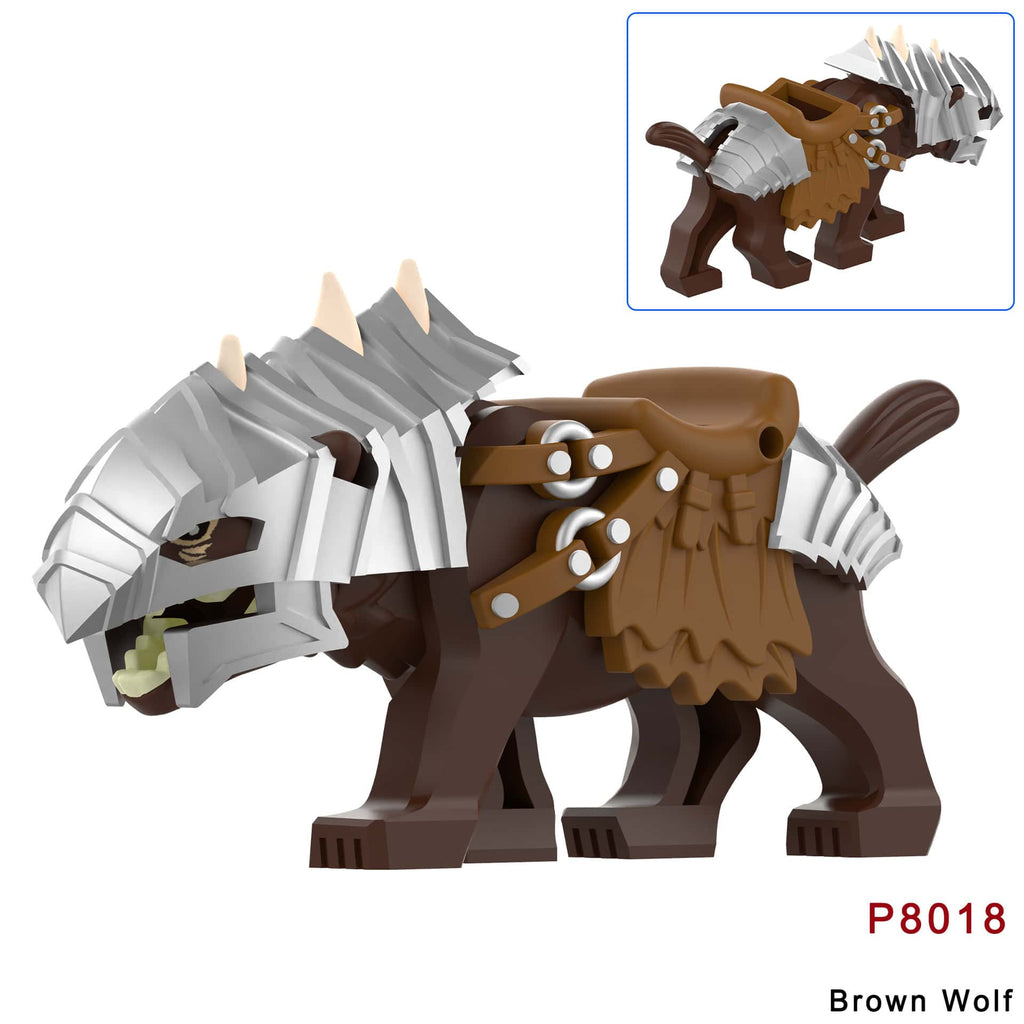 2025 New The Lord of the Rings Wolf Figure Building Blocks