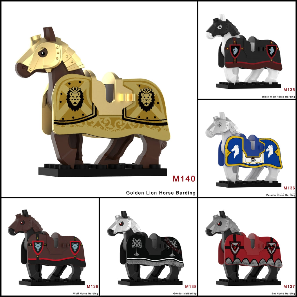 2025 New Middle Ages War Horse Figure Building Blocks