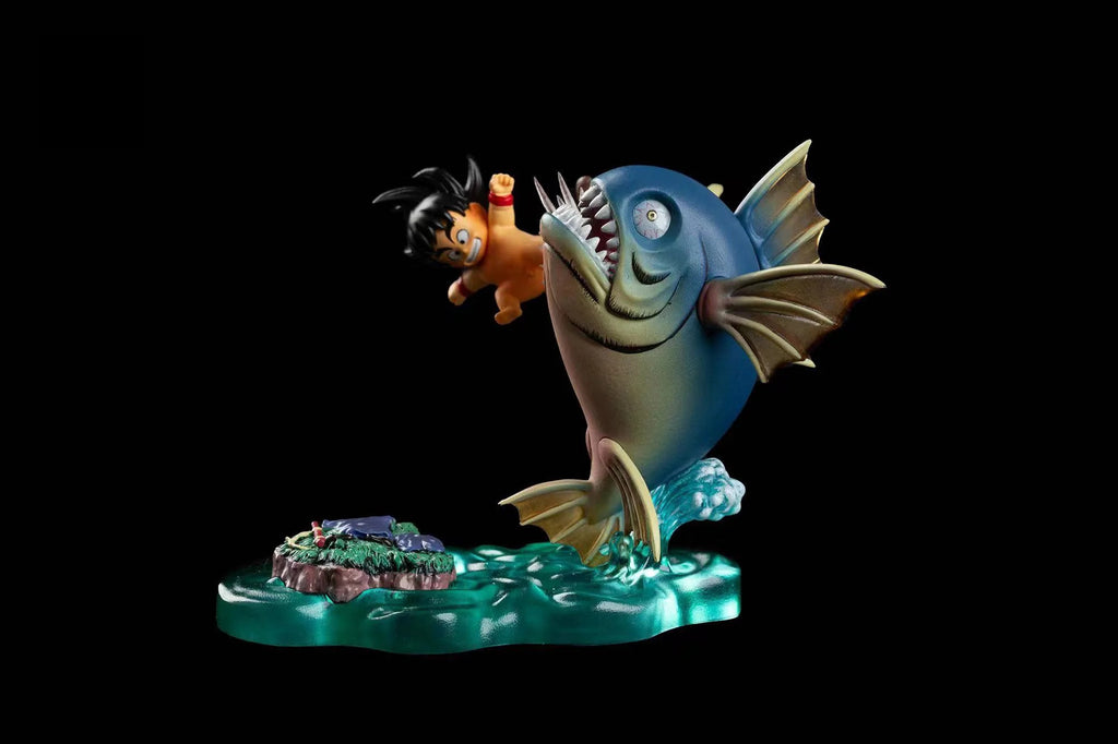 Dragon Ball Childhood Son Goku VS Fish Figure