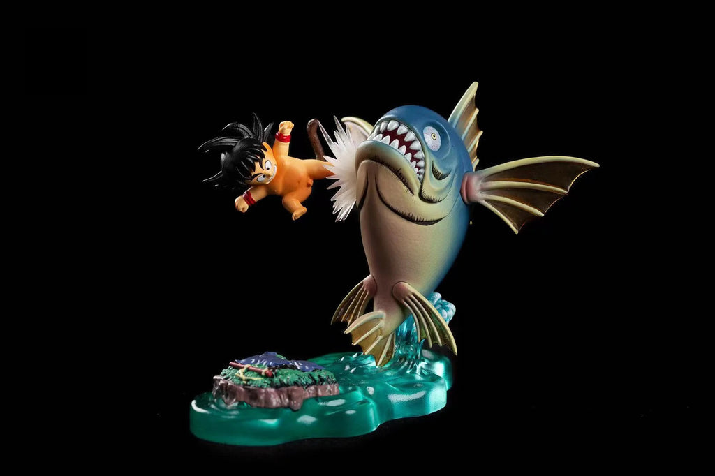 Dragon Ball Childhood Son Goku VS Fish Figure