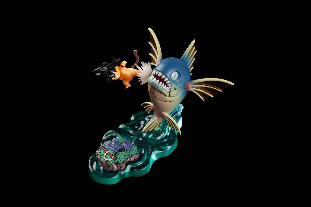 Dragon Ball Childhood Son Goku VS Fish Figure