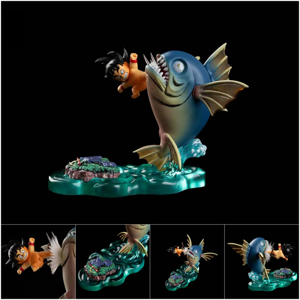 Dragon Ball Childhood Son Goku VS Fish Figure