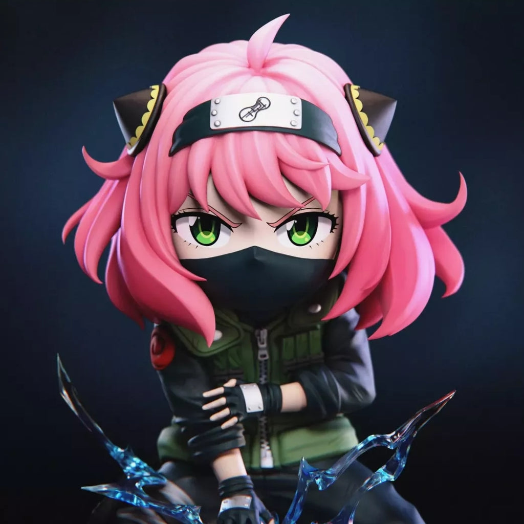Spy x Family Anya Forger Cosplay Kakashi Cute Statue