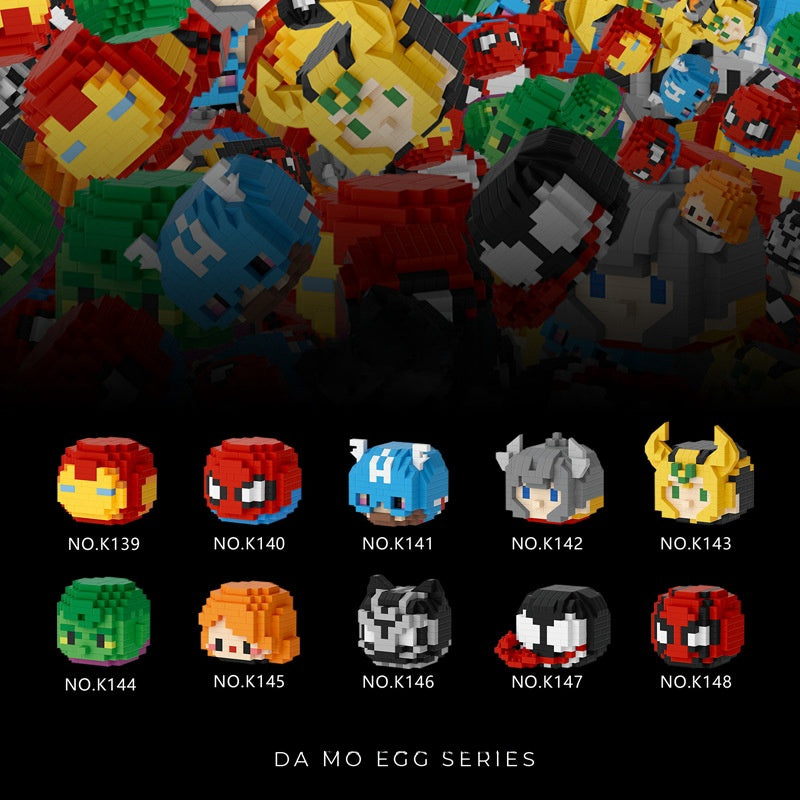 Superhero Egg Figure Building Blocks