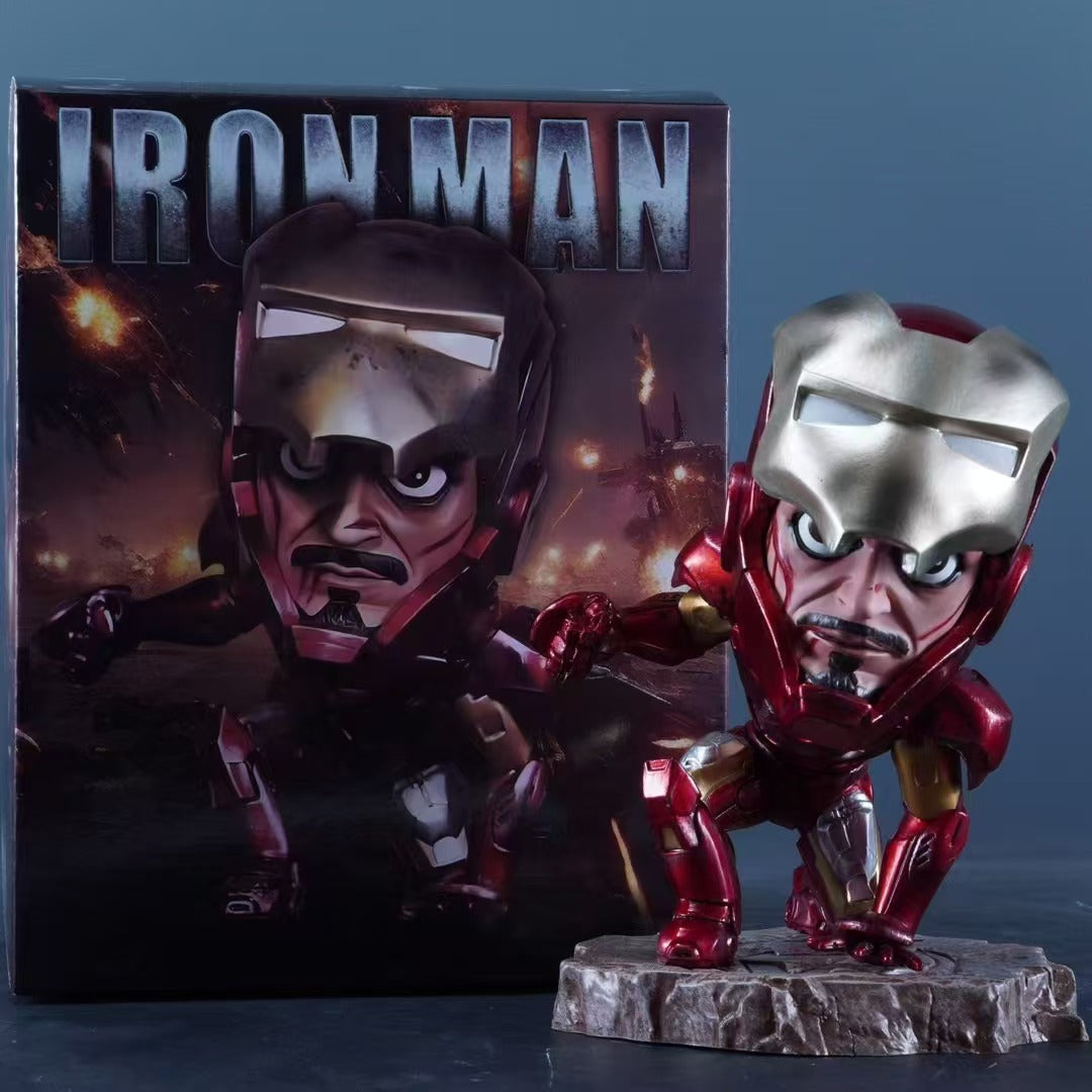 Superhero Iron Man Kneeling Statue
