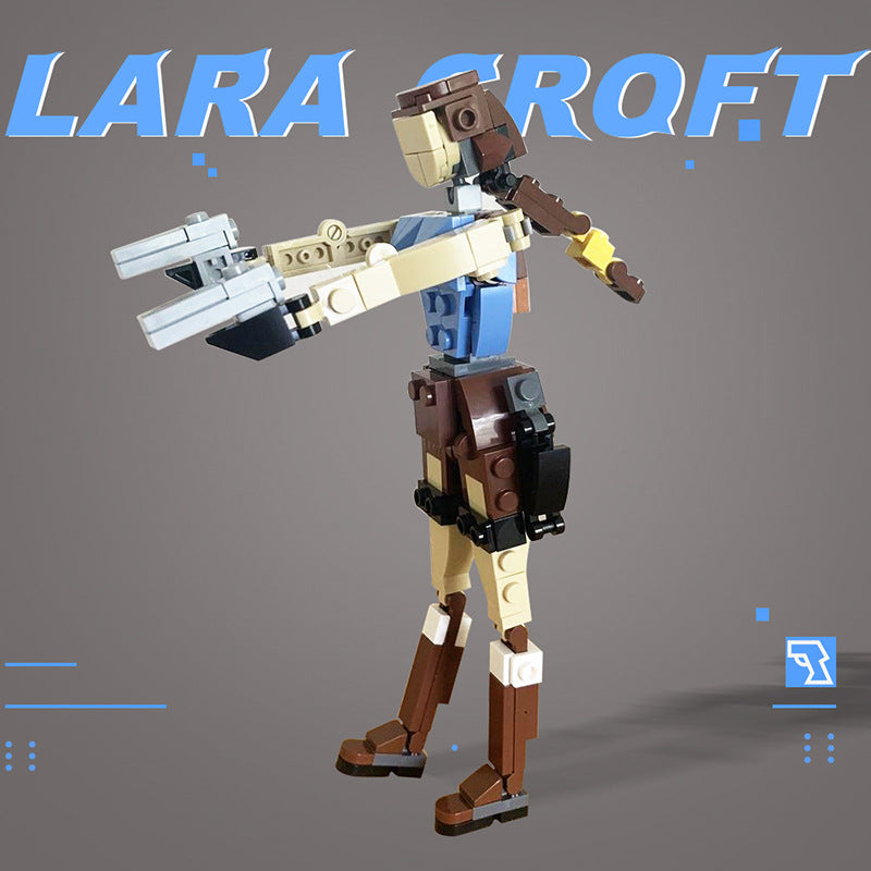 MOC Tomb Raider Lara Croft Figure Building Blocks