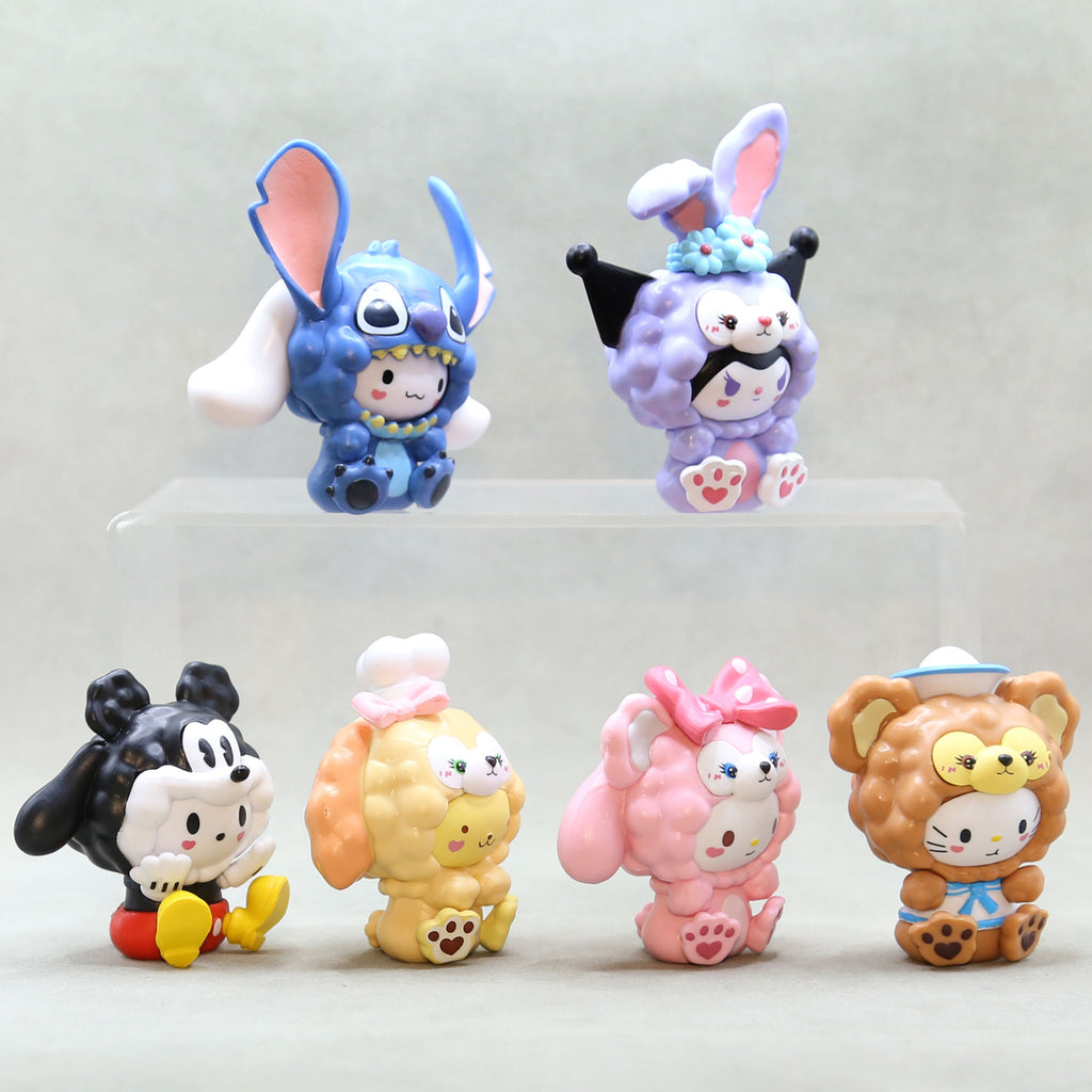 Sanrio Family Cos Duffy Family Cute Ornaments 6pcs