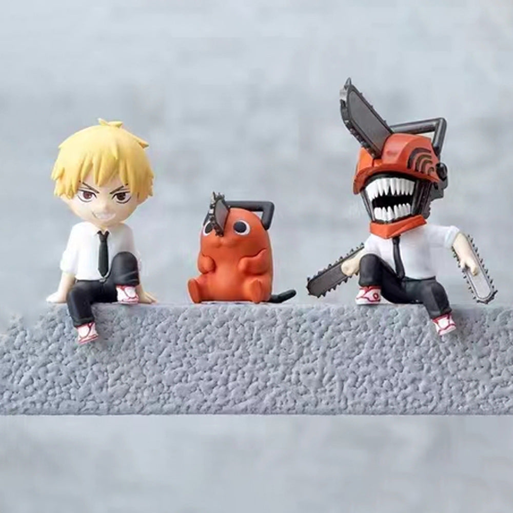 Chainsaw Man Cute Sitting Position Figures 7pcs
