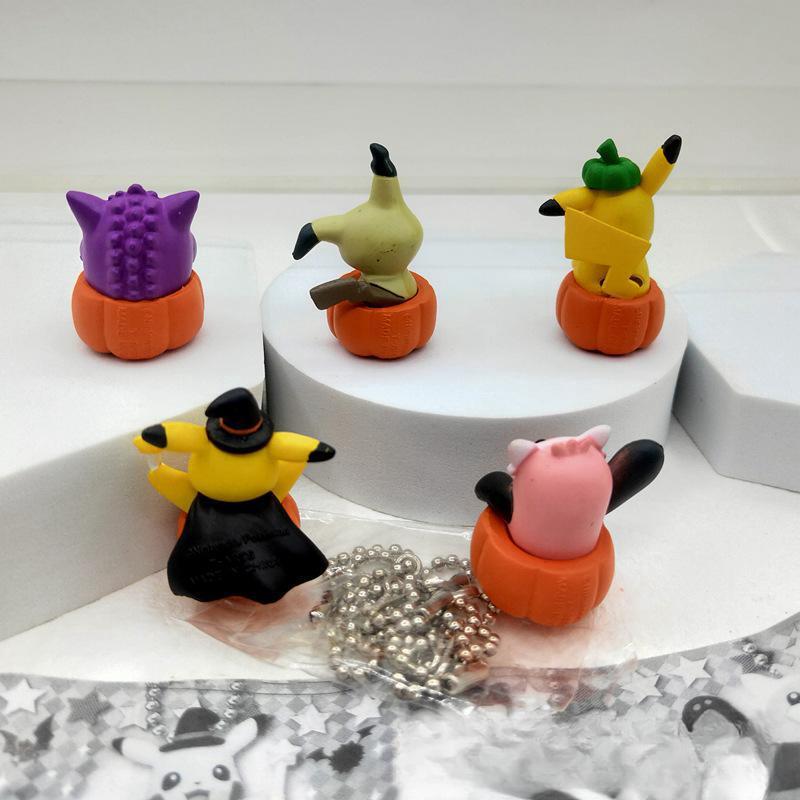 Pokemon Pumpkin Dress Up Cute Figures 5pcs
