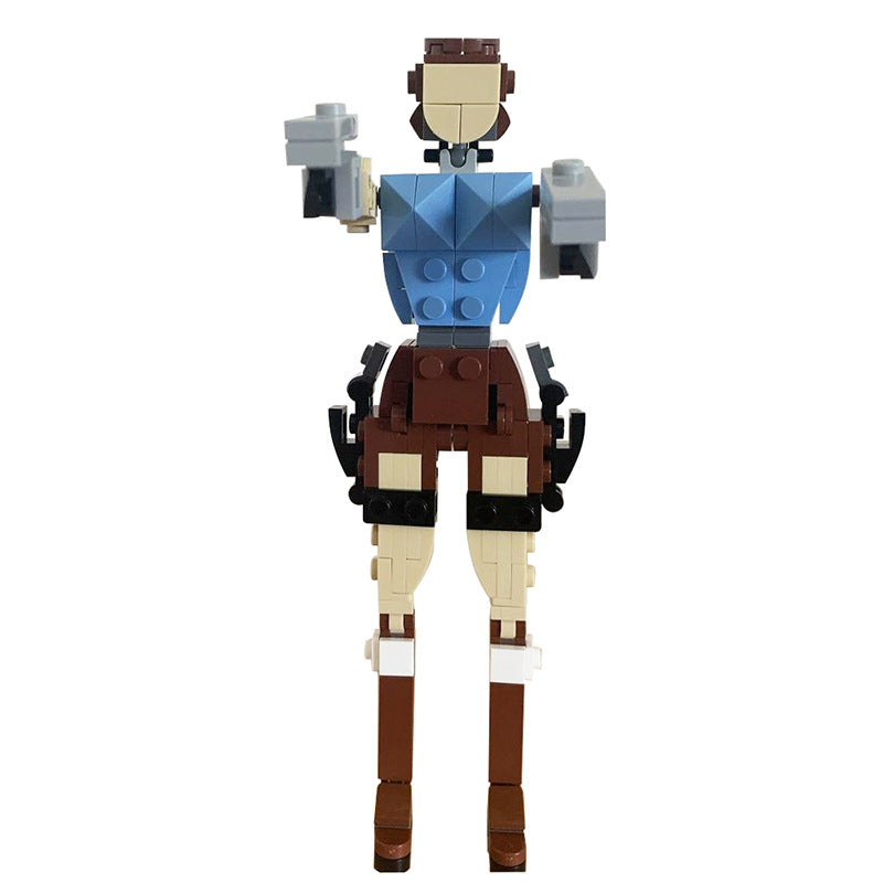 MOC Tomb Raider Lara Croft Figure Building Blocks