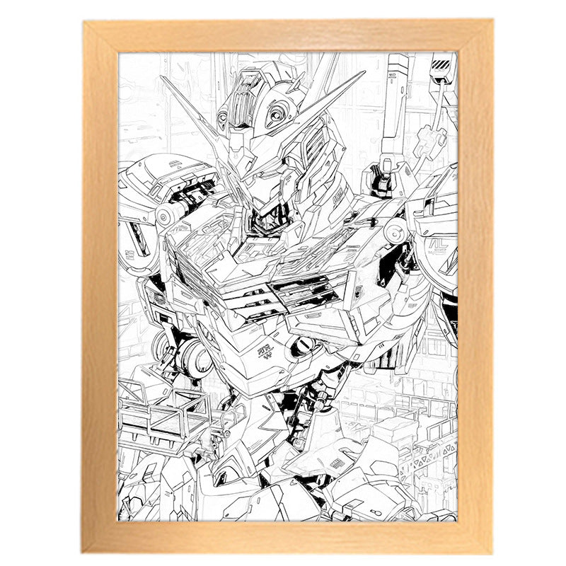 Anime Gundam Memorial Light Painting