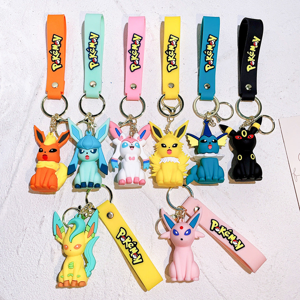 2024 New Pokemon Eeveelution Cute Keychain