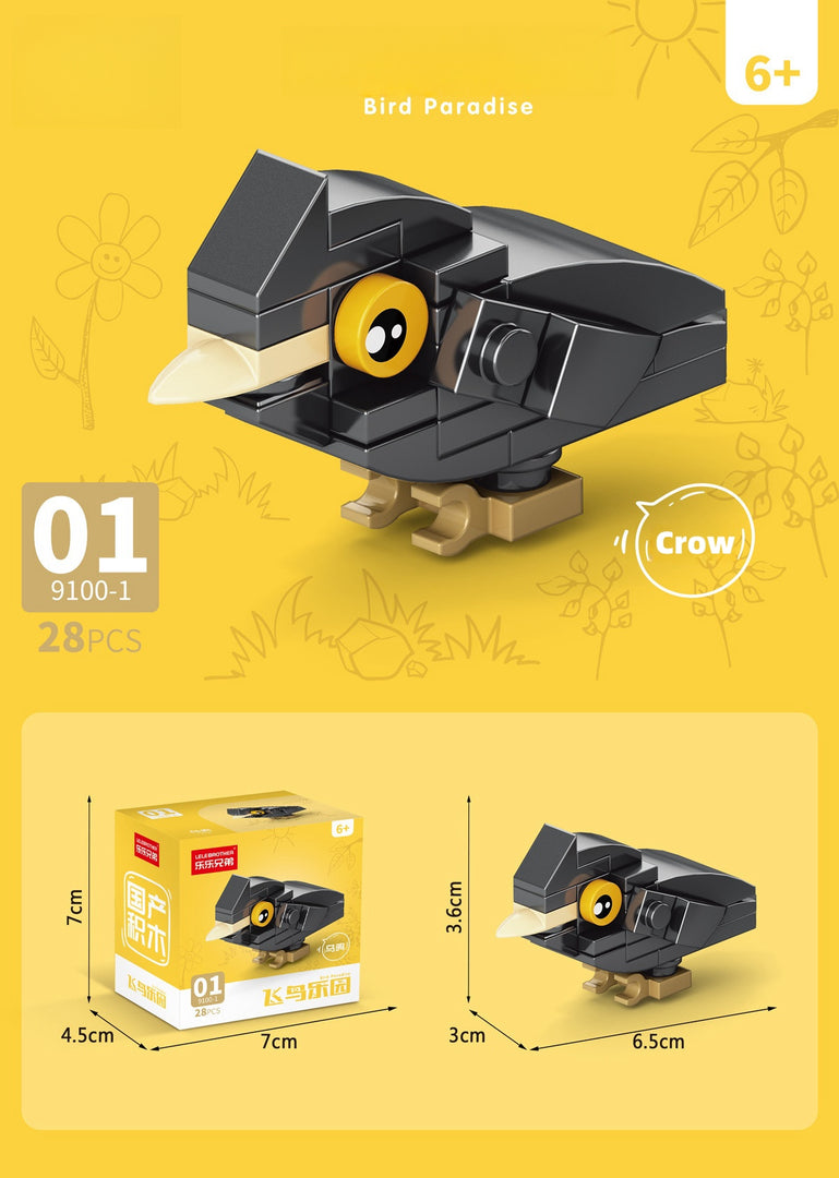 2024 New Animal Series Cartoon Cute Bird Building Blocks