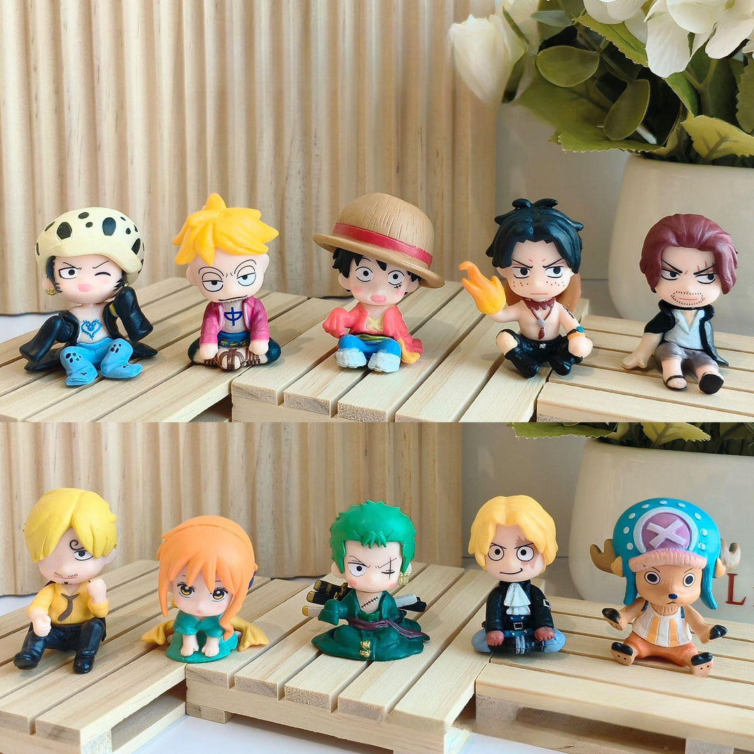 One Piece Sitting Position Cute Ornaments 10pcs