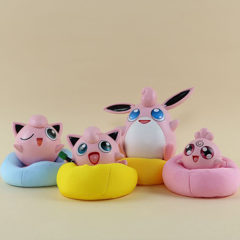 Pokemon Jigglypuff Evolution Group Cute Figures 4pcs