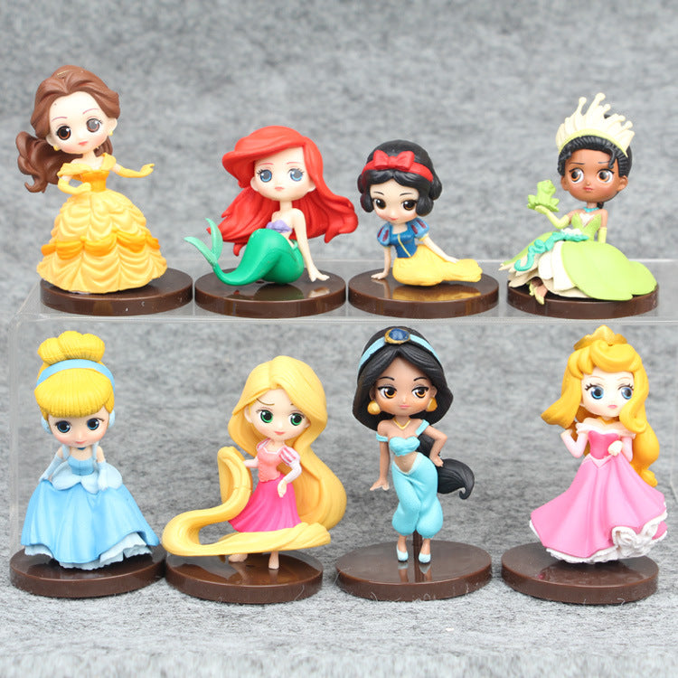 Fairy Tale Princess Series Cute Ornament 8pcs