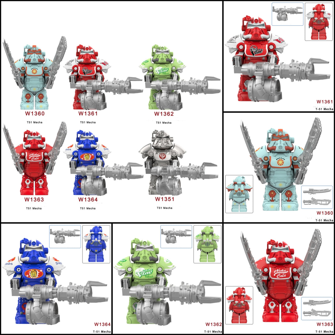 2025 New Fallout T-51 Figure Building Blocks