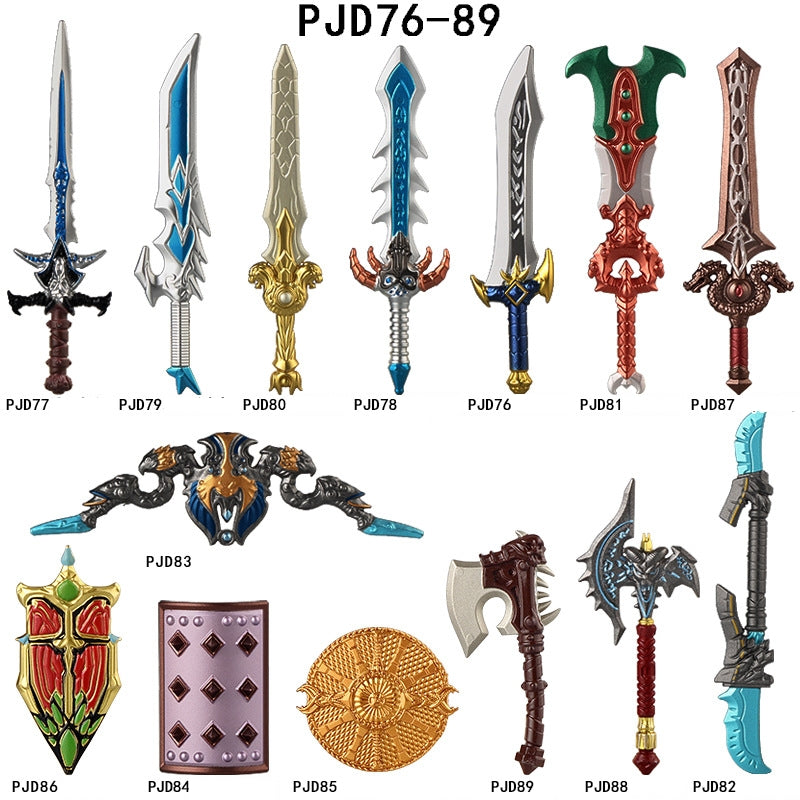 2025 New Warcraft  Weaponry Building Blocks Set 14pcs