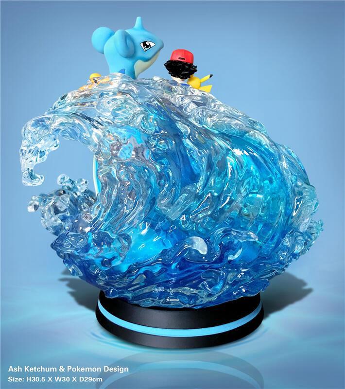 Pokemon Ash & Lapras Resin Statue