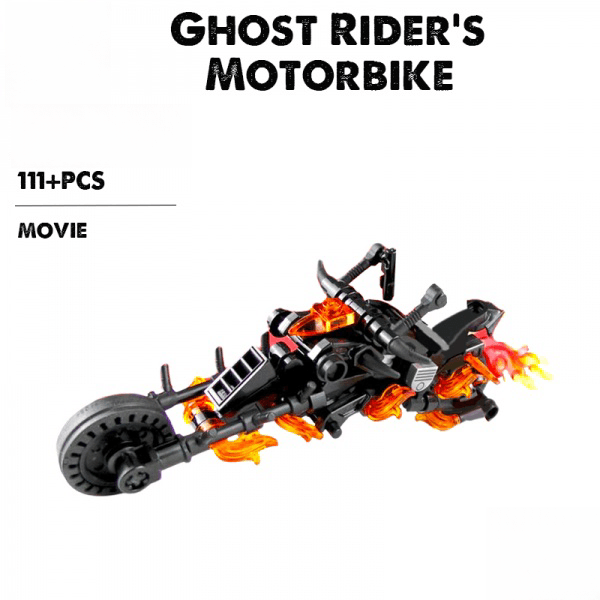 MOC Ghost Rider's Motorcycle Figure Building Blocks