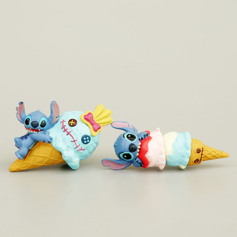 🔥Lilo & Stitch Ice Cream Cute Figures 5pcs (Free Stitch Refrigerator Stickers)🔥