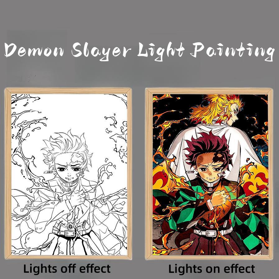 Anime Demon Slayer Memorial Light Painting