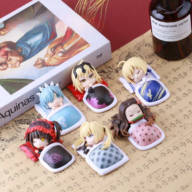 Anime Girl Sleeping Cute Ornament 6pcs