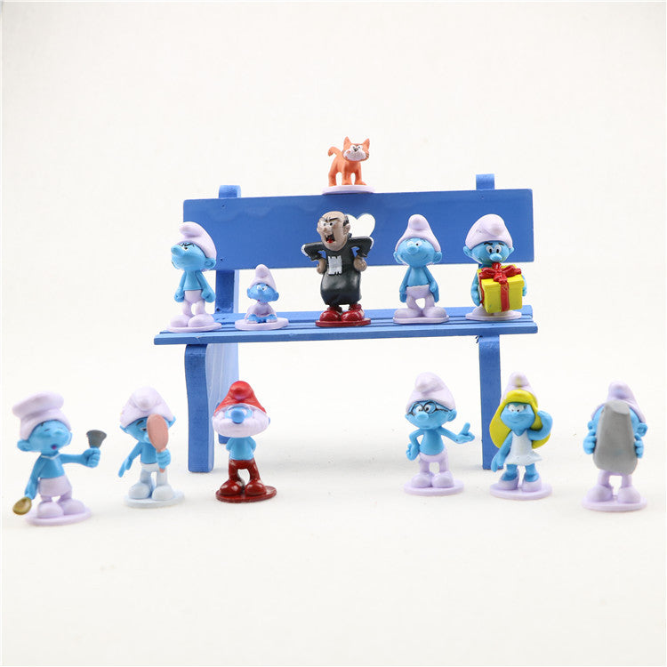 The Smurfs Family Cute Ornaments 12pcs
