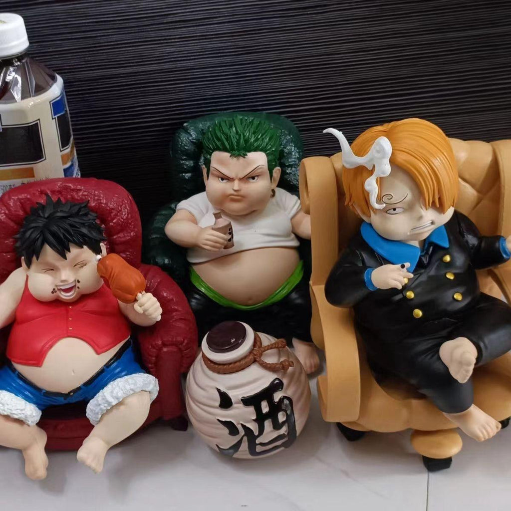 One Piece Straw Hat Three Persons Cute Figures