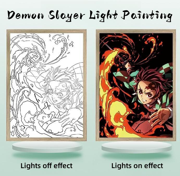 Anime Demon Slayer Memorial Light Painting