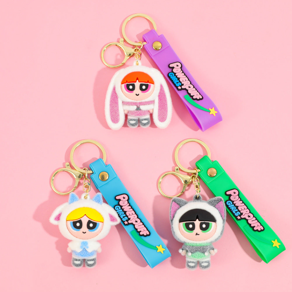 2025 New The Powerpuff Girls Cute Keychain 3pcs