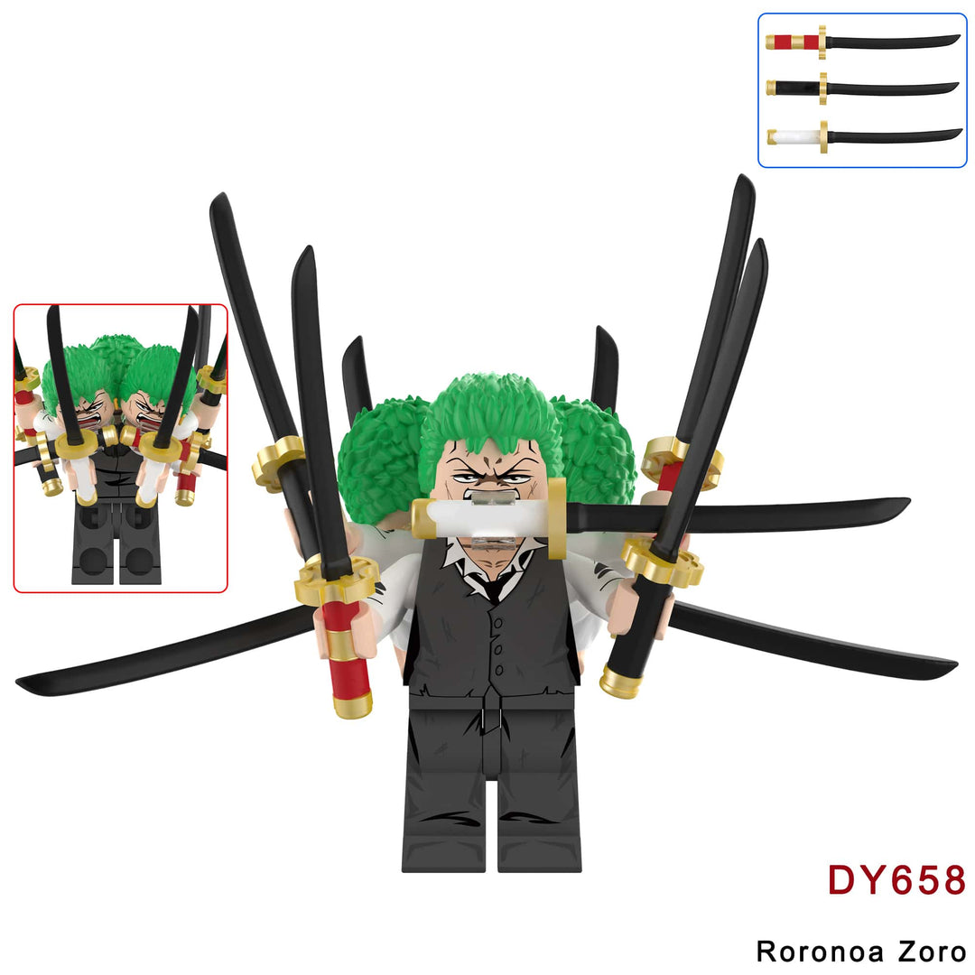 2025 New One Piece Roronoa Zoro Figure Building Blocks