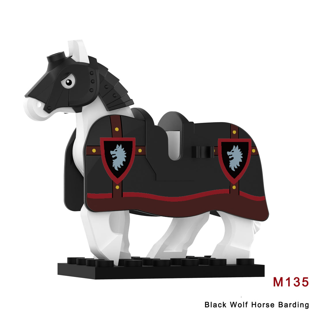 2025 New Middle Ages War Horse Figure Building Blocks
