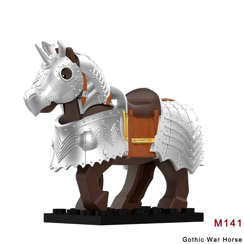 2025 New Middle Ages War Horse Figure Building Blocks