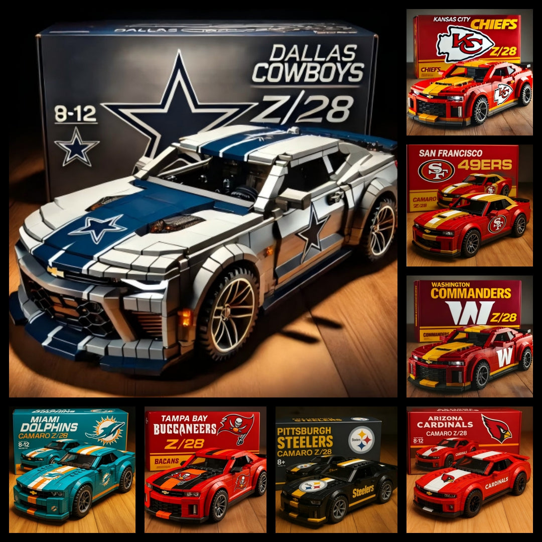 2025 New Football Team Building Blocks Car