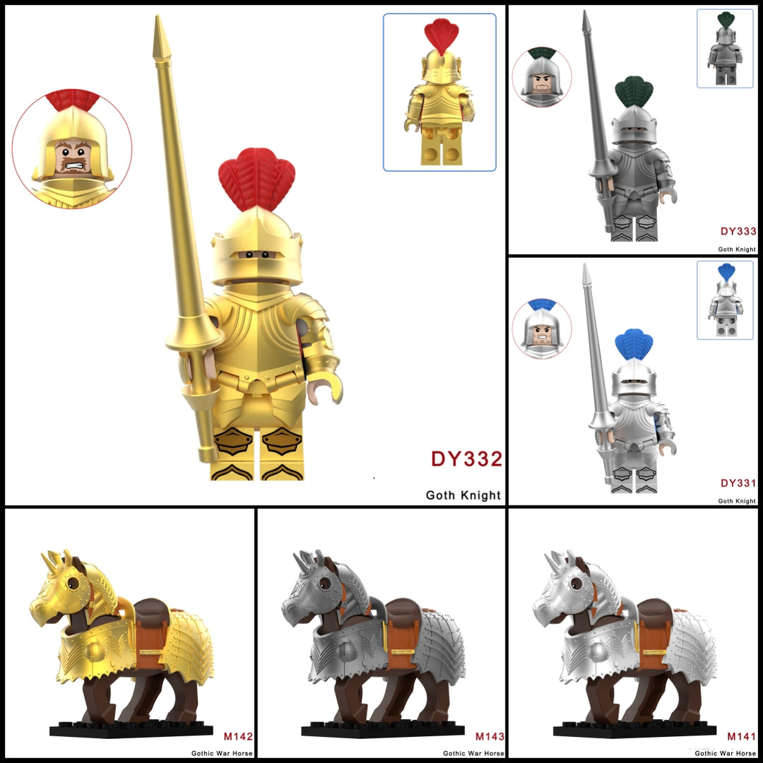 2025 New Middle Ages Gothic Knight Figure Building Blocks