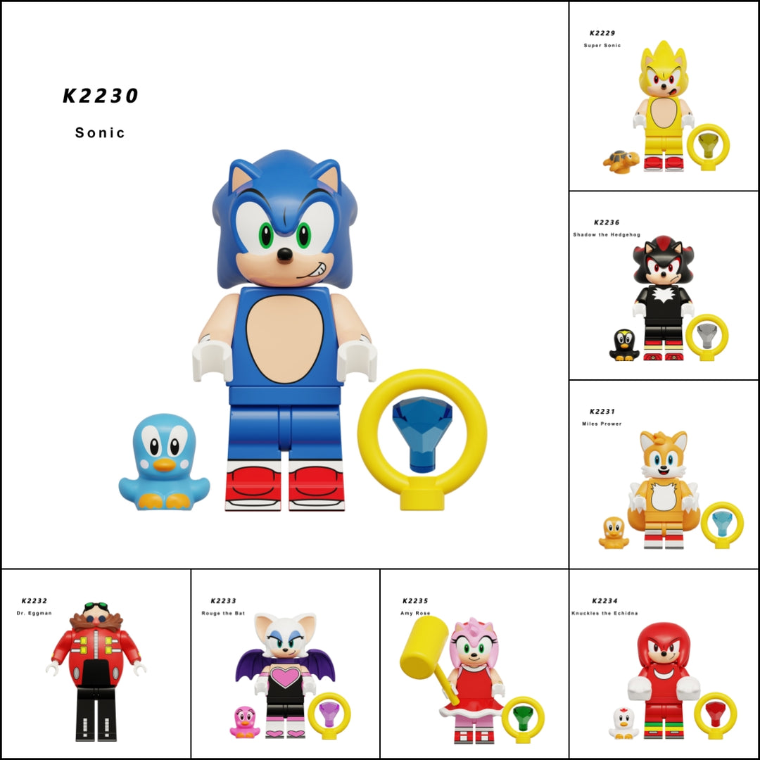 2025 New Sonic the Hedgehog Figure Building Blocks