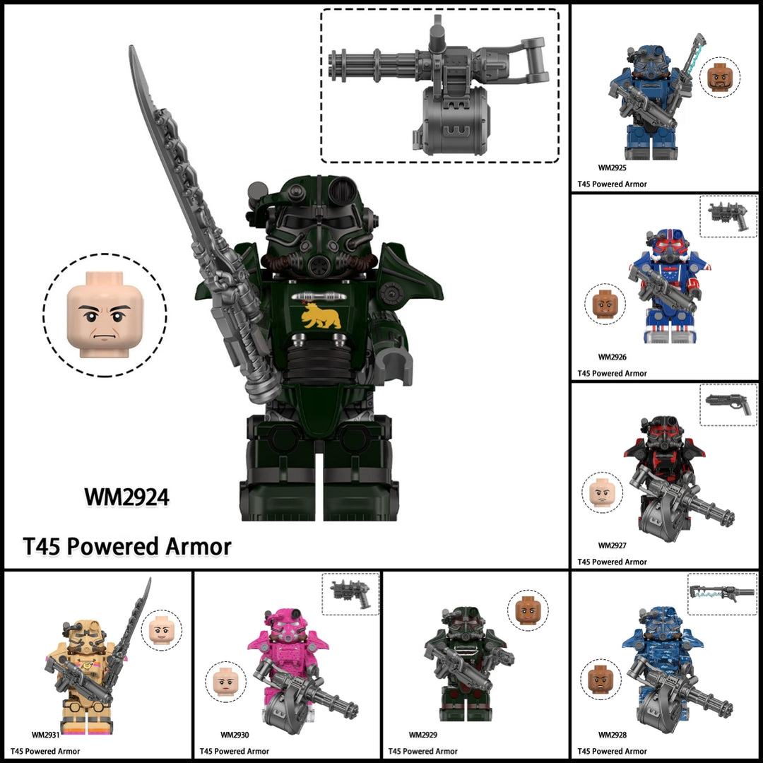 2025 New Fallout T-45 Figure Building Blocks