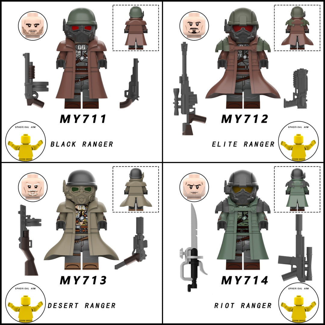 2025 New Fallout Rangers Figure Building Blocks